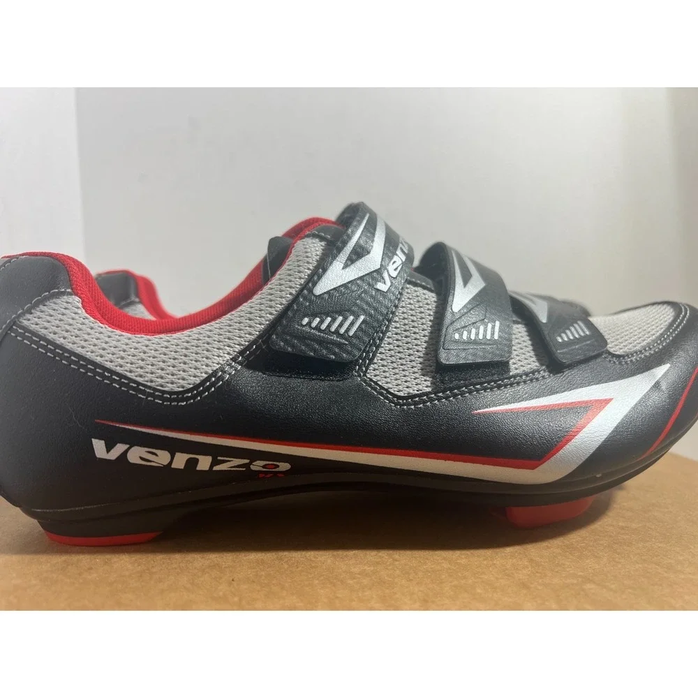 Venzo MX Men's Bicycle Bike Shoes Size 10 Multicolor Three Strap Adjustable NWOT